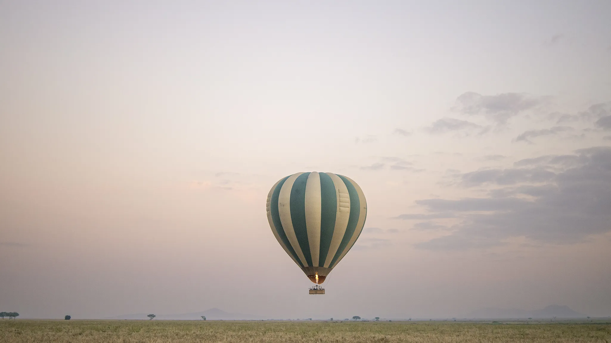 Balloon safari over the Serengeti
